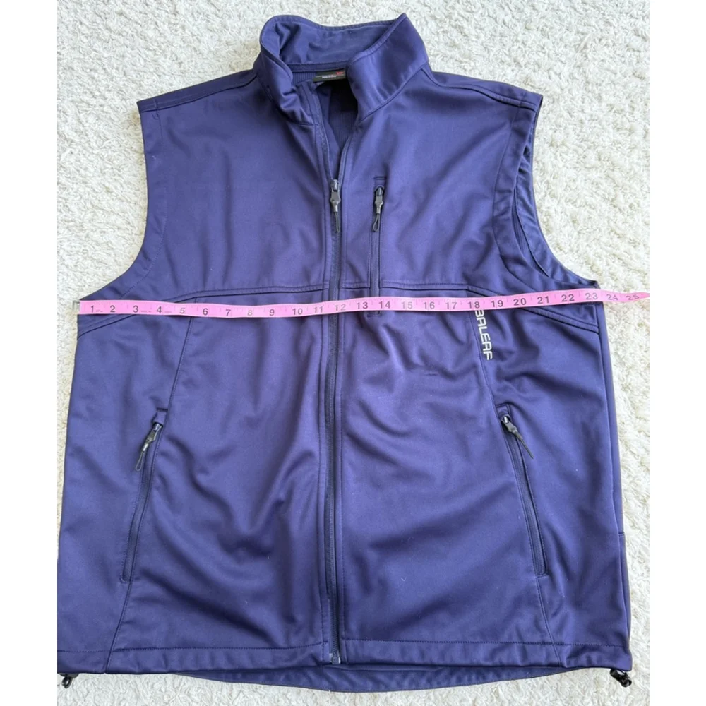 Men's BALEAF Vest XL Navy Blue Full Zip Sleeveless Jacket - Picture 3 of 7